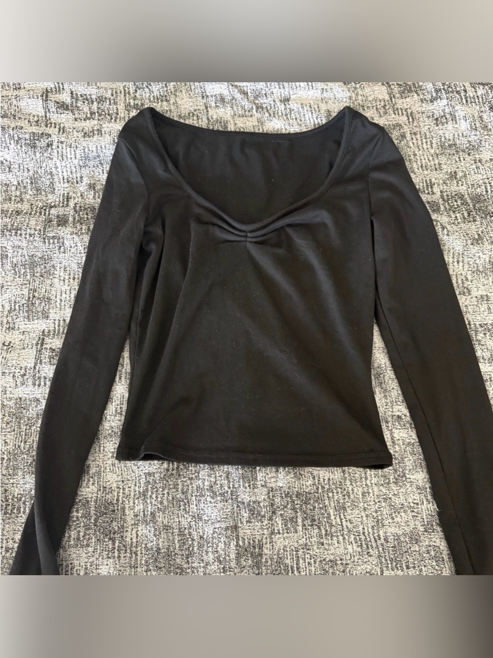 SHEIN Black Long Sleeve Top Size XS